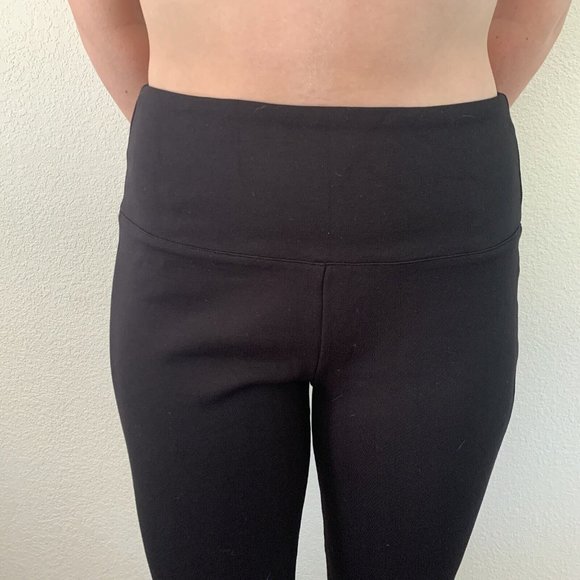 bebe Women's Tuxedo Black Tapered Leg Back Zip Flat Front Dress Pants Size M - Picture 6 of 14